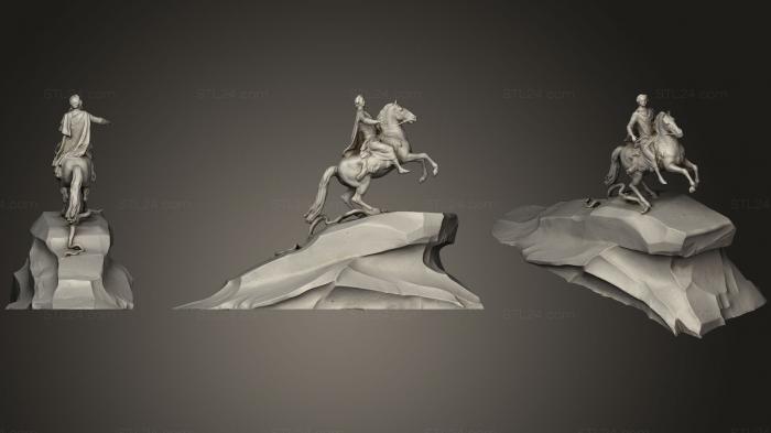 Statues antique and historical (The Bronze Horseman, STKA_1588) 3D models for cnc